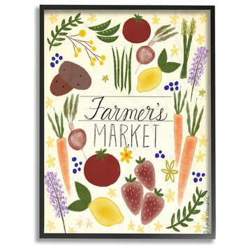 "Farmer's Market Vegetable" 11x14, Framed Giclee Texturized Art