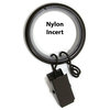 1 1/4" Nylon-insert Curtain Rings With Clips and Eyelets, Bronze