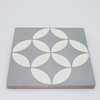 8"x8" Amlo Handmade Cement Tile, Gray/White, Set of 12