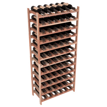 72-Bottle Stackable Wine Rack, Premium Redwood, Unstained