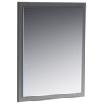 Fresca - Fresca Oxford 26" Gray Mirror - Fresca Oxford 26 Gray MirrorThis classic mirror is a reflection of your own good taste. With a simple yet elegant carved wood frame in an Gray finish, this lovely wall mirror would complement any color scheme and would make a stylish statement in a bathroom, entryway or bedroom. It would blend beautifully in any setting. This rectangular mirror measures 26" in width and is also available with aAntique White, Mahogany or Espresso finish. To suit many decorating needs, the Fresca Oxford Mirror is available in various sizes.