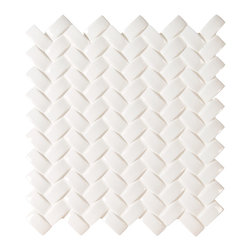 Whisper White Arched Herringbone - Tile