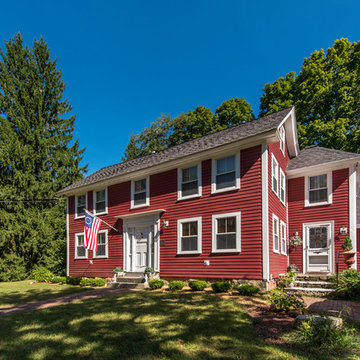 Everlast Composite Siding Installation in Hopkinton, MA: 7" Cabernet Red