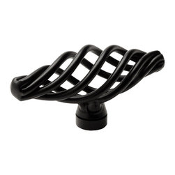 Cosmas - Cabinet Birdcage Knob, Set of 25, Flat Black - Cabinet And Drawer Knobs