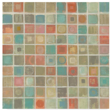 Silvia Vassileva 'Sea Glass Mosaic' Canvas Art, 24"x24"
