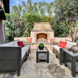 Backyard stone patios