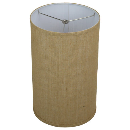 Fenchel Shades 10"x10"x16" Spider Attachment Drum Shade, Burlap Natural