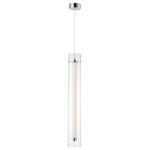 ET2 Lighting - ET2 Lighting E23312-24PC Centrum - 35 Inch 34W 1 LED Large Pendant - Clear glass outer tube encases a white acrylic innCentrum 35 Inch 34W  Polished Chrome Clea *UL Approved: YES Energy Star Qualified: n/a ADA Certified: n/a  *Number of Lights: Lamp: 1-*Wattage:34w PCB Integrated LED bulb(s) *Bulb Included:Yes *Bulb Type:PCB Integrated LED *Finish Type:Polished Chrome