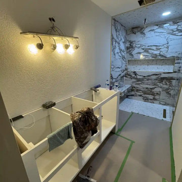 Modern Walk-In Shower Remodel – Oklahoma City (In Progress)