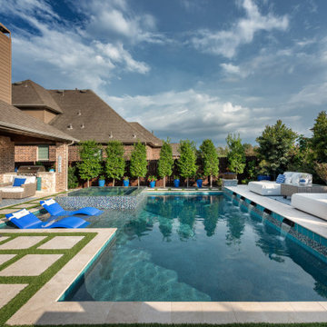 Small Space Modern Contemporary Straight Line Pool