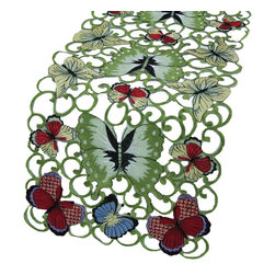Xia Home Fashions - Butterflies Table Runner - Table Runners