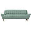 Modway Furniture Response Fabric Sofa, Atomic Red