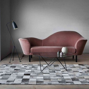 Brillant Area Rug Leather Rug by Linie Design Rugs