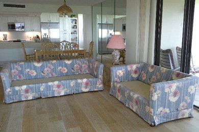 What an UP-DATE IN TIME AND STYLE. Just installed these drop cloth slipcovers, o