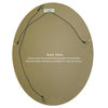 Venice Framed Oval Mirror in Rubbed Bronze, 25"x29"