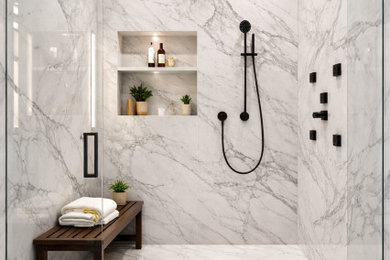 Inspiration for a contemporary bathroom remodel in Other