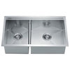 Dawn Undermount Double Bowl Square Sink, Small Bowl on Left