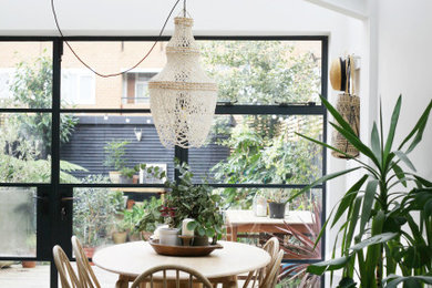 Inspiration for a rustic dining room in London.