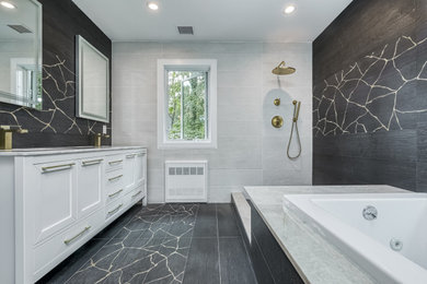 Example of a trendy bathroom design in Other