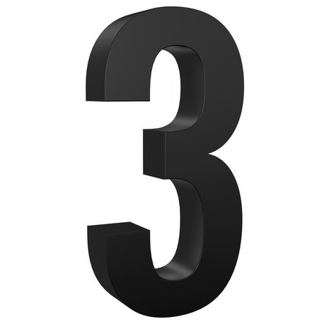 5 in Steel Backlit LED Floating Address Number, Up-Scale Modern Look LumaNumbers
