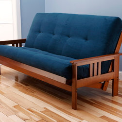 Monterey Butternut Futon | Suede Navy Futon Mattress - Products