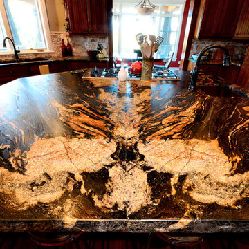 Magma Gold 6cm Chiseled edge Kitchen Countertop