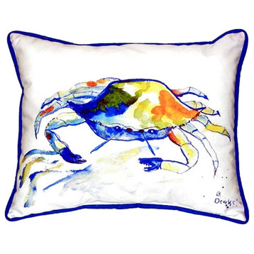 Yellow Crab Small Indoor/Outdoor Pillow 11x14 - Set of Two