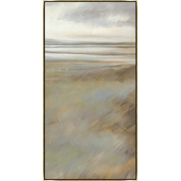 24x47 Windswept II, Framed Artwork, Gold