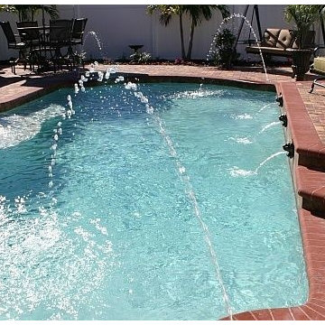 22 - Mediterranean Pool with Red Brick Pavers