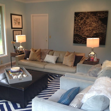 Minneapolis Interior Designer Eclectic Family Room by Tiffany Hanken Design