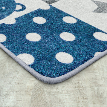 Patchwork Boy 3'10" x 5'4" area rug in color Blue Skies