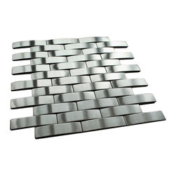 Silver Stainless Steel Subway Style Mosaic Tiles - Home Accessories & Decor
