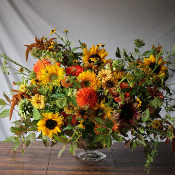 Slow Flowers September 2019 Inspiration: Sunflower & Rudbeckia Floral Designs