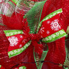 Santa Ho Ho Ho Christmas Wreath Handmade Deco Mesh With Cardinal And Tiny Bells