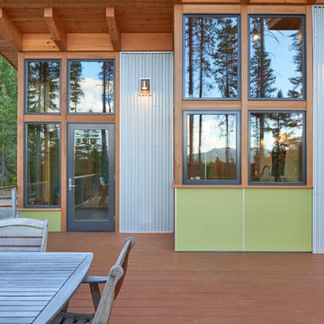 View of the deck, also accessible via an exterior door off second bedroom.