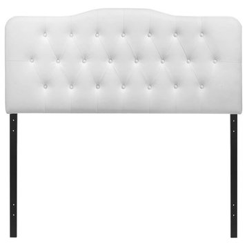 Modway Annabel Full Upholstered Vinyl and Wood Headboard in White