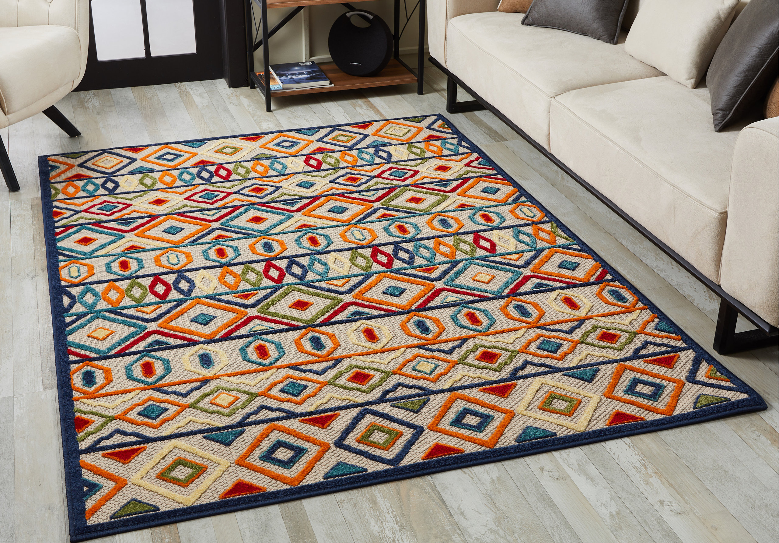 Calla Rugs Calla Aztec Indoor/Outdoor Rug, 5'3 X 7' - Scandinavian - Outdoor Rugs ...
