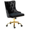 Swivel Task Chair,Velvet Office chair, Black