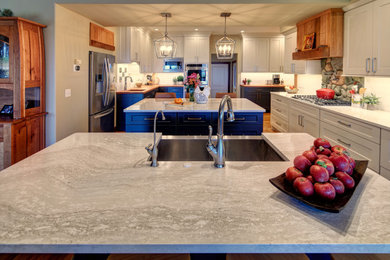 Huge transitional kitchen photo in Other
