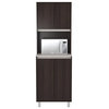 Inval America AMBROSSIA 4-Door Engineered Wood Pantry in Espresso and Gray