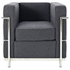 Le Corbusier Style LC2 Armchair, Dark Gray