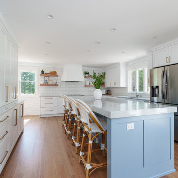 White Kitchen with Hints of Tranquill Blue
