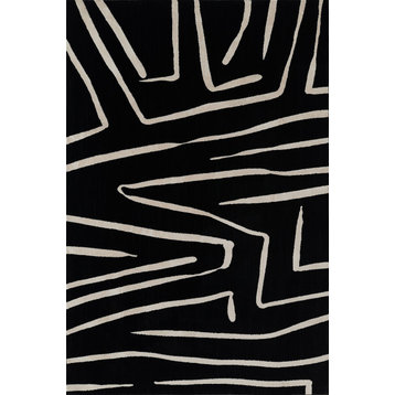Momeni Noho Polyester Black Area Rug 2' X 3'