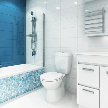 Turquoise feature wall