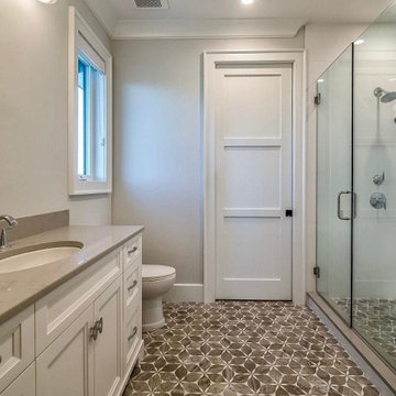 Neutral Yet Bold Bathroom Remodel in Los Angeles, CA