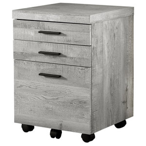 Scranton & Co 2 Drawer Wood Mobile File Cabinet in Graphite 