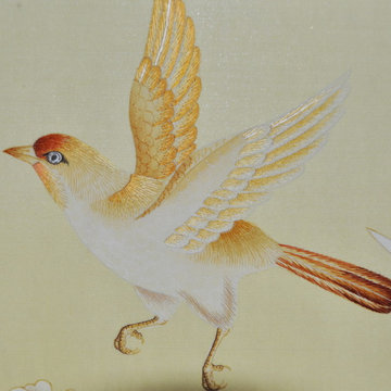 hand painted wallpaper/ Embroidered wallpaper and other hand painted prodcuts