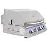32" Premier Series 5-Burner Built-In Gas Grill With LED Lights, Propane