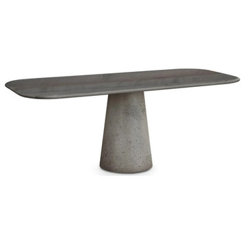 Tino Solid Ash Top With Concrete Base