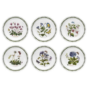 Blue 4 Pack Merritt International Floral Sketchbook 6in salad bowl